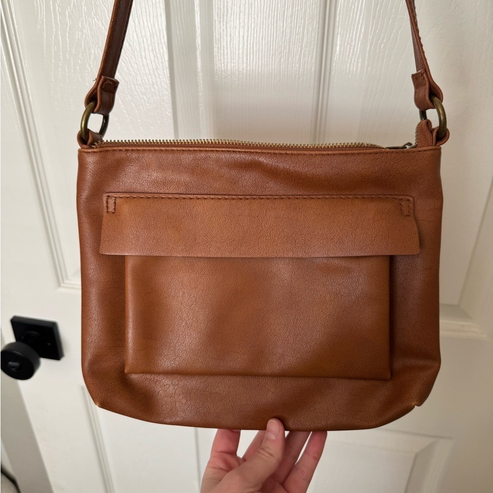 Universal Thread Tan Leather Bag - Picture 2 of 10